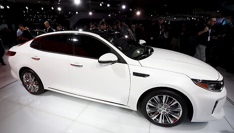 &bdquo;KIA Optima&ldquo; pristatymas Niujorko automobilių parodoje