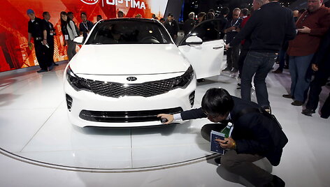 &bdquo;KIA Optima&ldquo; pristatymas Niujorko automobilių parodoje