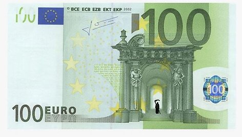 Stefanos pie&scaron;iniai ant banknotų 