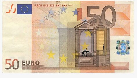 Stefanos pie&scaron;iniai ant banknotų 
