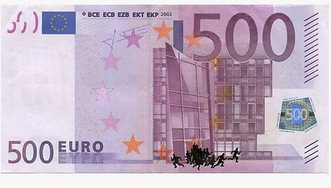 Stefanos pie&scaron;iniai ant banknotų 