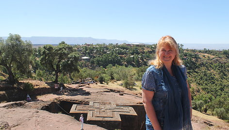 Lalibela. Šv.Jurgio monolitinė bažnyčia Etiopijoje