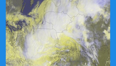  Pietinio ciklono debesys uždengė visą Lietuvą. 2025-07-09, 11:15 val. 