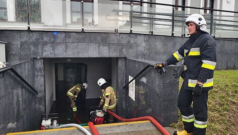Po staigios liūties užtvindytas Suvalkų miestas Lenkijoje
