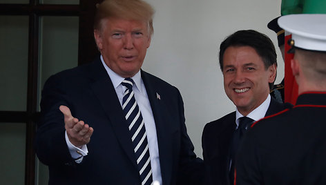 Italijos ministro pirmininko Giuseppe Conte ir D.Tumpo susitikimas