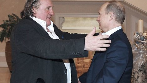 Gerard'as Depardieu susitiko su Vladimiru Putinu