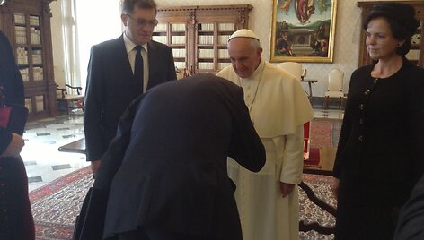 Premjeras Algirdas Butkevičius susitiko su Popiežium Pranci&scaron;kum