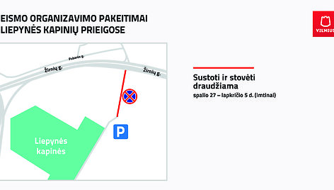 Eismo organizavimas Liepynės kapinių prieigose