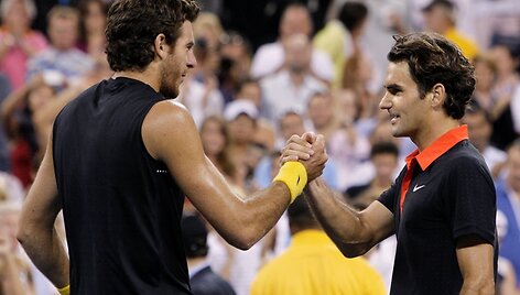 Juanas Martinas del Potro ir Rogeris Federeris US Open finale