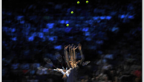 Rogerio Federerio padavimo foto akimirkos