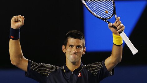 Novakas Džokovičius &bdquo;Australian Open&ldquo; turnyre i&scaron;kovojo 20-ą pergalę i&scaron; eilės