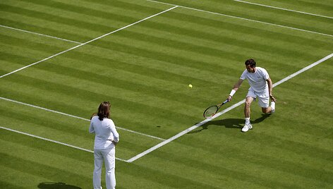 Andy Murray treniruotė Vimbldone