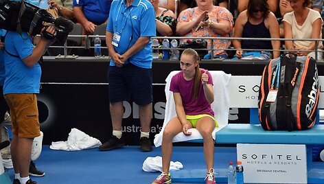 Antra pasaulio raketė Garbine Muguruza nebaigė mačo Brisbene