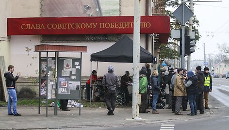 Į sostinės Kauno gatvę grįžo sovietmetis