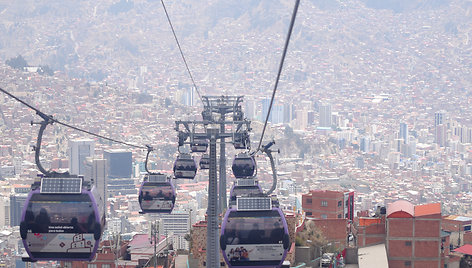 Oro gondola La Pase Bolivijoje