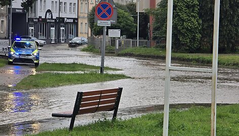 Užtvindytos Elbingo gatvės