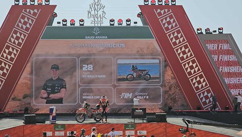 Nerimanto Juciaus podiumas 2026 m. Dakaro ralyje