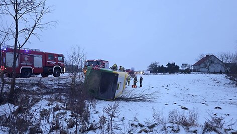 Autobuso avarija Lenkijos Kujavijos pamario vaivadijoje