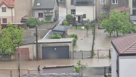 Liūties užpilta Dzialo&scaron;yno vietovė Lenkijoje