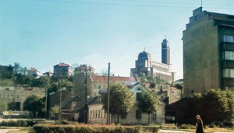 Vaizdas į Žaliakalnį nuo Vienybės aik&scaron;tės 1939 m.