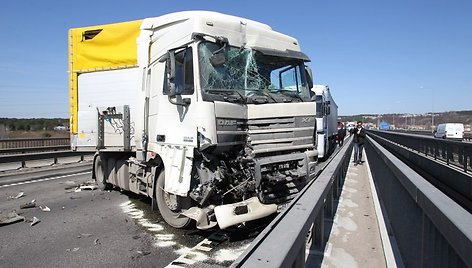 Avarija kelyje „Via Baltica“ ties Kaunu