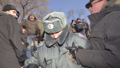 Protestų akimirka