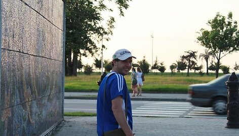 D.Kinderis prie&scaron; bėgimą Gruzijoje, Batumio kurorte prie Juodosios jūros