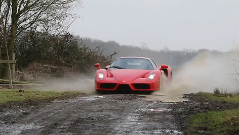 „Ferrari Enzo“ purvo voniose