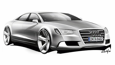 „Audi A8“ eskizas