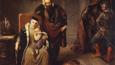 Kotryna, jos vyras, būsimasis &Scaron;vedijos karalius Jonas III su karalaičiu, būsimuoju Lietuvos didžiuoju kunigaik&scaron;čiu ir Lenkijos karaliumi Žygimantu Vaza 