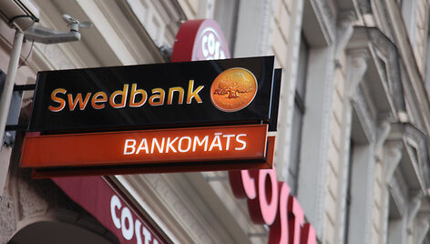 Банкомат Swedbank в Латвии.