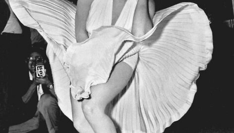 FILE - In this Sept. 9, 1954 file photo, Marilyn Monroe poses over the updraft of New York subway grating while in character for the filming of "The Seven Year Itch" in Manhattan. The former Norma Jean Baker modeled and starred in 28 movies grossing $200 million. Sensual and seductive, but with an a