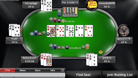 90-milijardinė ranka "PokerStars" kambaryje