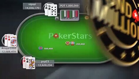 Didžiausias savaitės turnyras "Sunday Million" / PokerStars.tv nuotr.