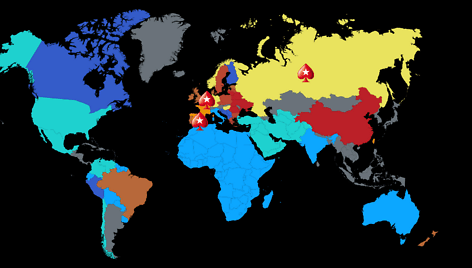 2012m. pokerio plėtros žemėlapis / PokerStarsBlog.com nuotr.