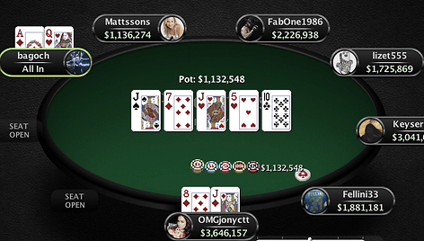 Lemtinga "bagoch" partija WCOOP finale / PokerStars.net nuotr.