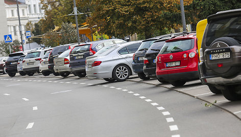 Nauja, dviračiams skirta juosta Vokiečių gatvėje