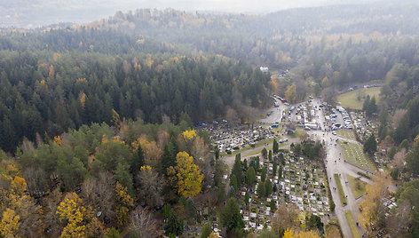 Rokantiškių kapinės iš paukščio skrydžio