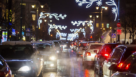 Prieššventinės eismo spūstys sostinėje