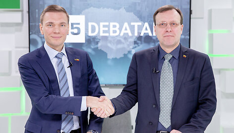 15min studijoje kandidatų į prezidentus debatai &ndash; M.Puidokas ir N.Puteikis