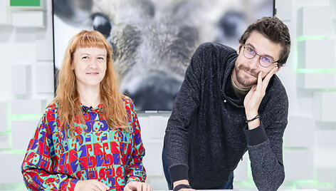 15min studijoje &ndash; filmo &bdquo;Animus Animalis&ldquo; režisierė Aistė Žegulytė ir montažo režisierius Mikas Žukauskas.