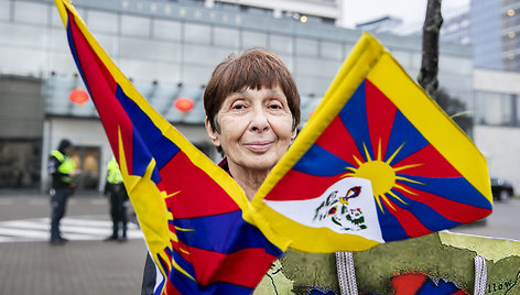Tibeto rėmimo grupės protesto akcija