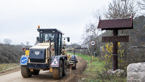 Tvarkoma Upės gatvė Vilniaus rajone
