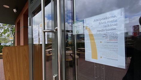 Uždarytas &bdquo;McDonald's&ldquo; restoranas Žirmūnuose