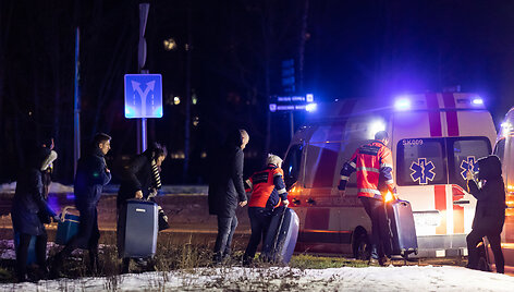 Sraigtasparnio nusileidimas Santari&scaron;kių transporto žiede