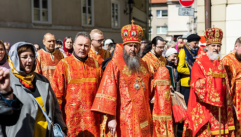 Procesija už Lietuvos stačiatikių vienybę ir karo Ukrainoje stabdymą