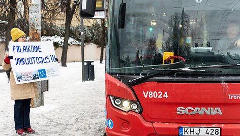 Streikuojančių vairuotojų palaikymo akcija