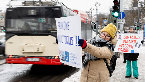 Streikuojančių vairuotojų palaikymo akcija