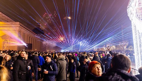 Naujųjų metų sutikimas Vilniaus Katedros aik&scaron;tėje