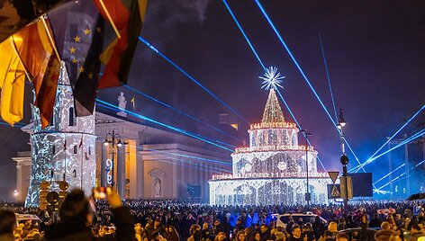 Naujųjų metų sutikimas Vilniaus Katedros aik&scaron;tėje